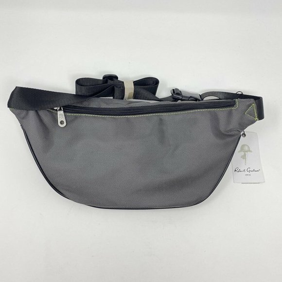 Robert Graham Hackman 3 Pocket Fanny Pack Travel Bag Adjustable Grey - Picture 3 of 5